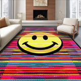 Ultra Soft Area Rug, Non Slip, Stain Resistant, Washable Area Rugs for Living Room, Bedroom, Groovy Contemporary Linear Design(Yellow)