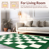 Classic White and Green Checkerboard Aesthetic(Green)