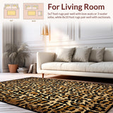 Ultra Soft Area Rug, Non Slip, Stain Resistant, Washable Area Rugs for Living Room, Bedroom, Luxurious Faux Fur Chic Design(Beige)
