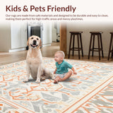 Ultra Soft Area Rug, Non Slip, Stain Resistant, Washable Area Rugs for Living Room, Bedroom, Malilinao Area Modern Trellis Geometric High Low(Gray)