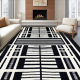 Ultra Soft Area Rug, Non Slip, Stain Resistant, Washable Area Rugs for Living Room, Bedroom, Playful Monochrome Animal Motif(Black)