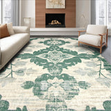 Ultra Soft Area Rug, Non Slip, Stain Resistant, Washable Area Rugs for Living Room, Bedroom, Serene Earthy Tones Floral Style(Gray)