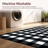 Rustic Black and White Checkered Design(Black)