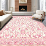 Ultra Soft Area Rug, Non Slip, Stain Resistant, Washable Area Rugs for Living Room, Bedroom, Serene Blush Colorful Essence(Pink)
