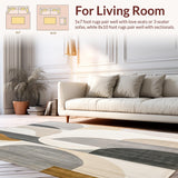 Minimalist Geometric Area in Deep Beige and Gray Color Palette(Beige)