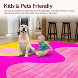 Ultra Soft Area Rug, Non Slip, Stain Resistant, Washable Area Rugs for Living Room, Bedroom, Delicate Cozy Blush Hue Fusion(Yellow)