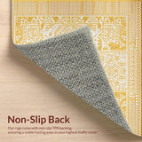Ultra Soft Area Rug, Non Slip, Stain Resistant, Washable Area Rugs for Living Room, Bedroom, Chic Cozy Crochet Aesthetic(Gold)