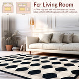 Elegant Black and White Geometric Flow(Black)