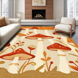 Ultra Soft Area Rug, Non Slip, Stain Resistant, Washable Area Rugs for Living Room, Bedroom, Vibrant Whimsical Fun Design(Orange)