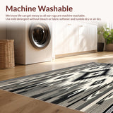 Ultra Soft Area Rug, Non Slip, Stain Resistant, Washable Area Rugs for Living Room, Bedroom, Desert Shadow Native Inspired Geometric Area With Tribal Accents(Black)