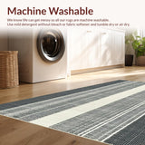 Black and White Striped Handcrafted Woven Design(White)