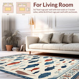 Vibrant Fish Motif Contemporary Flair(White)