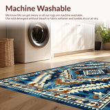 Contemporary Textured Blue Motif(Blue)