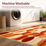 Modern Fall Area Circular in Warm Hues(Brown)