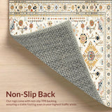 Ultra Soft Area Rug, Non Slip, Stain Resistant, Washable Area Rugs for Living Room, Bedroom, Elegant Beige Boho Rug for Living Room(Beige)