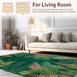 Ultra Soft Area Rug, Non Slip, Stain Resistant, Washable Area Rugs for Living Room, Bedroom, Lush Jungle Animal Aesthetic(Green)
