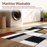 Ultra Soft Area Rug, Non Slip, Stain Resistant, Washable Area Rugs for Living Room, Bedroom, Dynamic Vibrant Trellis Framework(Gray)