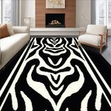 Ultra Soft Area Rug, Non Slip, Stain Resistant, Washable Area Rugs for Living Room, Bedroom, Contemporary Eclectic Animal Graphics(Black)