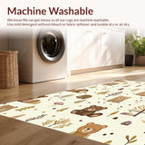 Ultra Soft Area Rug, Non Slip, Stain Resistant, Washable Area Rugs for Living Room, Bedroom, Serene Creamy Nature Inspired Look(Beige)