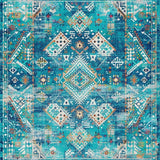 Vibrant Ethnic Patterned Echo(Blue)