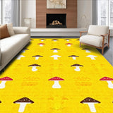 Ultra Soft Area Rug, Non Slip, Stain Resistant, Washable Area Rugs for Living Room, Bedroom, Lively Bright Colorful Design(Yellow)