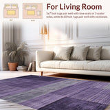 Ultra Soft Area Rug, Non Slip, Stain Resistant, Washable Area Rugs for Living Room, Bedroom, Chic Minimalist Solid Purple(Purple)