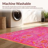 Stylish Eclectic Patterned Textile(Pink)