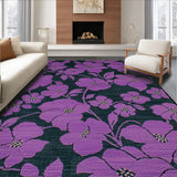 Ultra Soft Area Rug, Non Slip, Stain Resistant, Washable Area Rugs for Living Room, Bedroom, Sophisticated Abstract Color Palette(Purple)