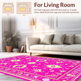 Playful Rustic Textured Welcome Mat(Pink)