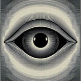 Evil Eye Abstract Geometric Style(Black)