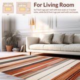 Ultra Soft Area Rug, Non Slip, Stain Resistant, Washable Area Rugs for Living Room, Bedroom, Stylish Reversible Color Splash(Brown)