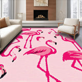 Ultra Soft Area Rug, Non Slip, Stain Resistant, Washable Area Rugs for Living Room, Bedroom, Adorable Youthful Floral Style(Pink)