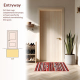 Vibrant Earth Tone Geometric Weave(Red)