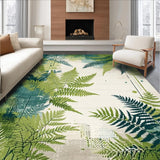 Ultra Soft Area Rug, Non Slip, Stain Resistant, Washable Area Rugs for Living Room, Bedroom, Chic Abstract Geometric Arrangement(Green)
