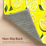 Ultra Soft Area Rug, Non Slip, Stain Resistant, Washable Area Rugs for Living Room, Bedroom, Lively Yellow and White Palette(Yellow)