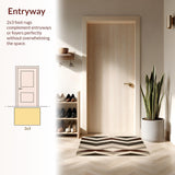 Ultra Soft Area Rug, Non Slip, Stain Resistant, Washable Area Rugs for Living Room, Bedroom, Modern Cream Chevron(Gray)