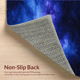 Ultra Soft Area Rug, Non Slip, Stain Resistant, Washable Area Rugs for Living Room, Bedroom, Starry Dreamscape Abstract Vision(Blue)