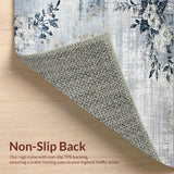 Ultra Soft Area Rug, Non Slip, Stain Resistant, Washable Area Rugs for Living Room, Bedroom, Rustic Textured Diamond Arrangement(Gray)