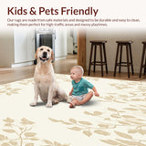 Ultra Soft Area Rug, Non Slip, Stain Resistant, Washable Area Rugs for Living Room, Bedroom, Tranquil Beige Haven for Baby First Steps & Playful Moments(Beige)