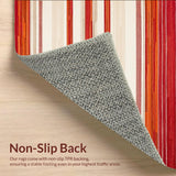 Ultra Soft Area Rug, Non Slip, Stain Resistant, Washable Area Rugs for Living Room, Bedroom, Santa Monica Red/Beige Square Area(Red)