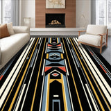 Ultra Soft Area Rug, Non Slip, Stain Resistant, Washable Area Rugs for Living Room, Bedroom, Artistic Bold Zebra Print Style(Black)
