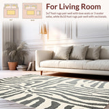 Ultra Soft Area Rug, Non Slip, Stain Resistant, Washable Area Rugs for Living Room, Bedroom, Faded Beige Gray Zebra Living Room Carpet(Beige)