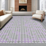 Ultra Soft Area Rug, Non Slip, Stain Resistant, Washable Area Rugs for Living Room, Bedroom, Subtle Modern Tiled Aesthetic(Gray)