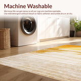 Ultra Soft Area Rug, Non Slip, Stain Resistant, Washable Area Rugs for Living Room, Bedroom, Vibrant Layered Spiral Aesthetics(Gold)