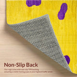 Ultra Soft Area Rug, Non Slip, Stain Resistant, Washable Area Rugs for Living Room, Bedroom, Bold Playful Yellow Aesthetic(Yellow)