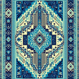 Ultra Soft Area Rug, Non Slip, Stain Resistant, Washable Area Rugs for Living Room, Bedroom, Boho Tribal Distressed Living Room Carpet(Blue)