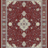 Ultra Soft Area Rug, Non Slip, Stain Resistant, Washable Area Rugs for Living Room, Bedroom, Sophisticated Abstract Burgundy Artistry(Red)