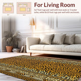Ultra Soft Area Rug, Non Slip, Stain Resistant, Washable Area Rugs for Living Room, Bedroom, Cute Cartoon Animal Aesthetic(Gold)