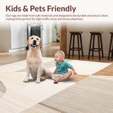 Ultra Soft Area Rug, Non Slip, Stain Resistant, Washable Area Rugs for Living Room, Bedroom, Modern Beige Semi Circle Kitchen With Dirt Repellent Technology(Beige)