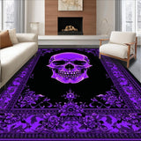 Ultra Soft Area Rug, Non Slip, Stain Resistant, Washable Area Rugs for Living Room, Bedroom, Eerie Black and White Contrast(Purple)